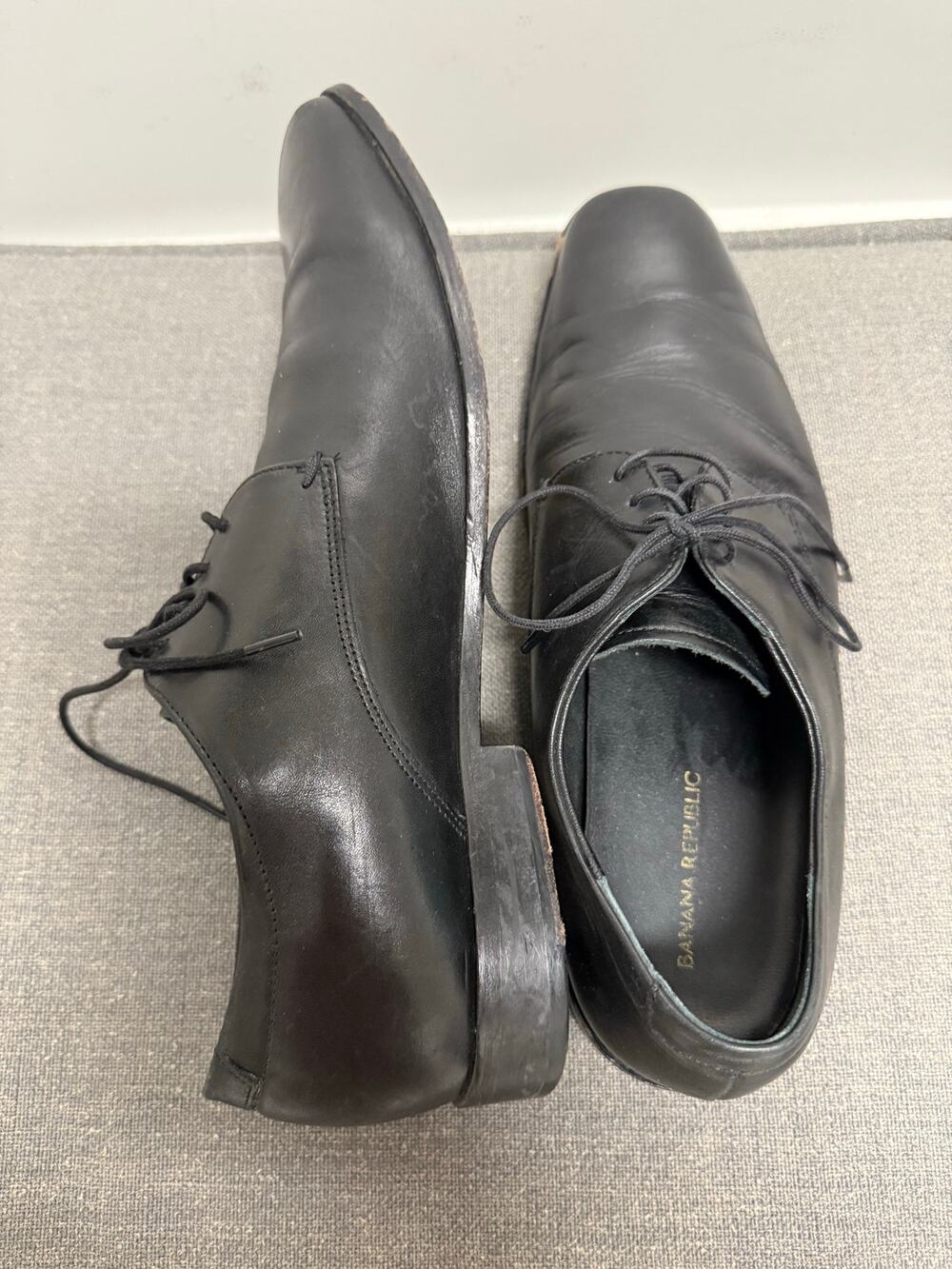 Banana Republic Leather Oxford Lace up Dress shoes Black Men size 11